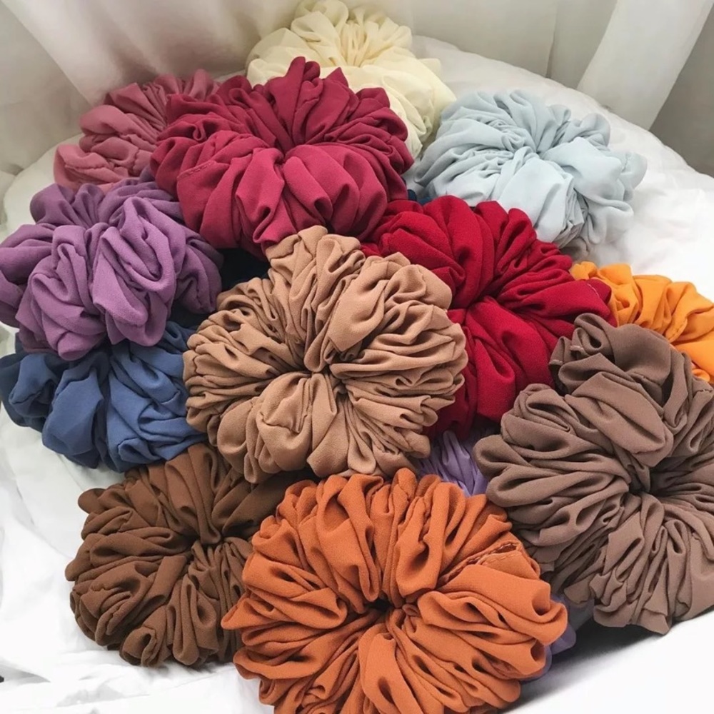 Luxury scrunchie for hair , available in many colours